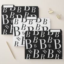 Black and White Classic Letter B Monogram