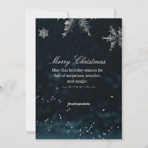 Black and White Classic Merry Christmas Invitation