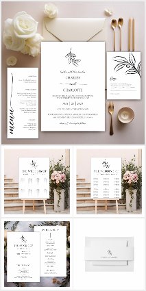 Black and White Classic Minimalistic Wedding