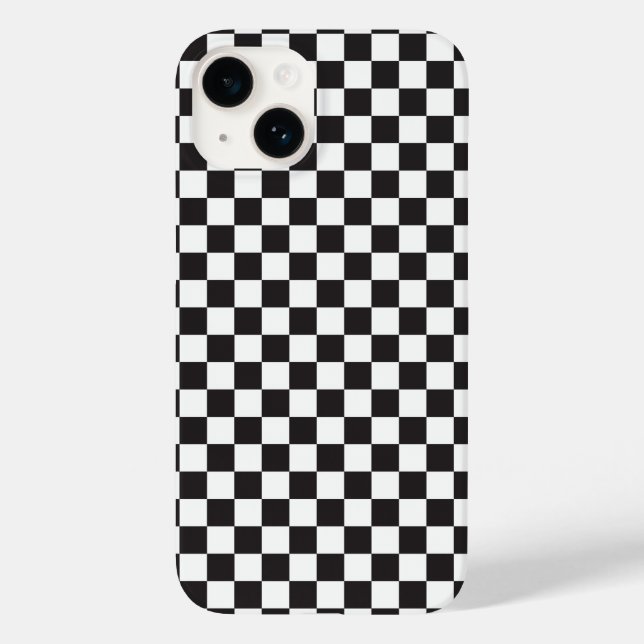 Black And White Classic Retro Checkered Pattern Case-Mate iPhone Case (Back)