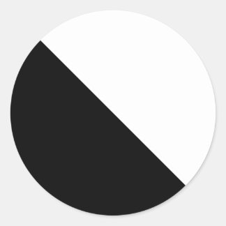 Black and White Classic Round Sticker