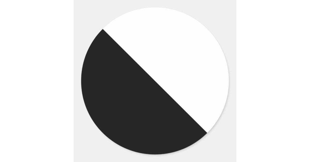 Black and White Classic Round Sticker | Zazzle