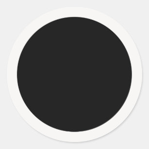 Black and White  Classic Round Sticker