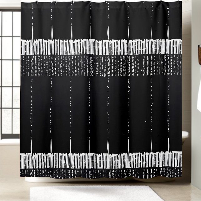 Black and White Classy Shower Curtain Style 2 (Creator Uploaded)