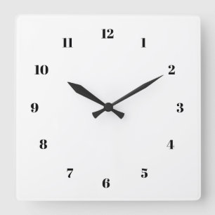Black and White Clock with Your Own Design