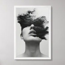 Black and White Cloud Head #1