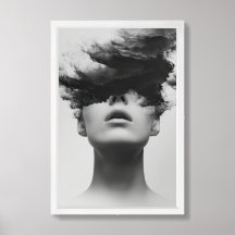 Black and White Cloud Head #2
