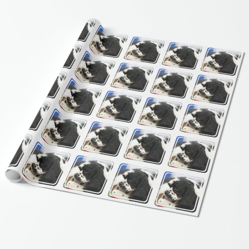 Black and White Cocker Spaniel Wrapping Paper