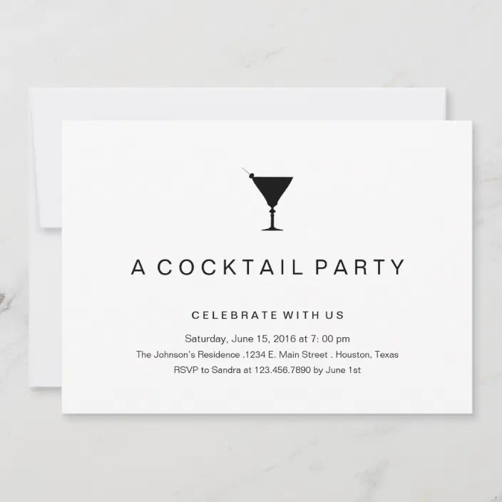 Black and white cocktail party Clearance