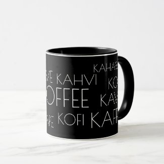 COFFEE in Many Languages Cool Mug