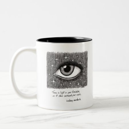 Black And White Coffee Mug With Quote And Art