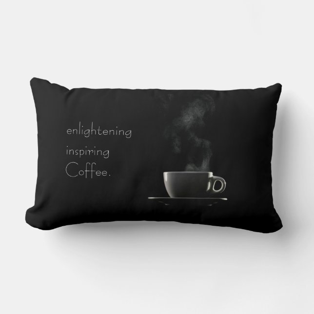 Black and White Coffee Pillow (Front)