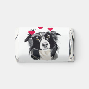 Black and White Collie Dog Hershey's Miniatures