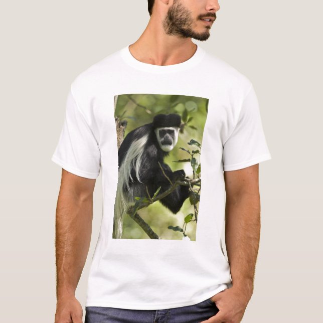 Black and White Colobus Monkey T-Shirt (Front)