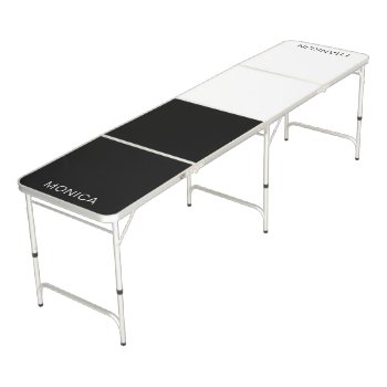 Black And White Color Block Beer Pong Table by cliffviewgraphics at Zazzle