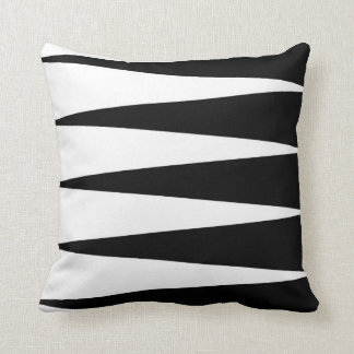 Black and White Color Block Throw Pillow