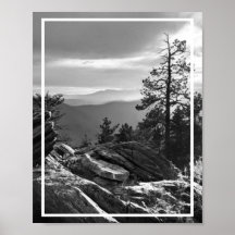 Black and White Colorado Mountain Scenery