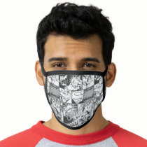 Black and White Comic Pattern Face Mask