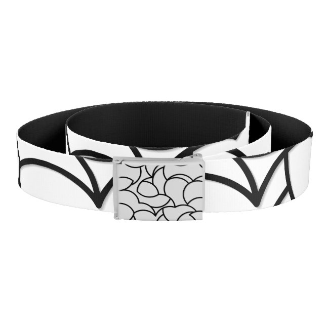 Black and White Comingled Abstract Belt (Coil)