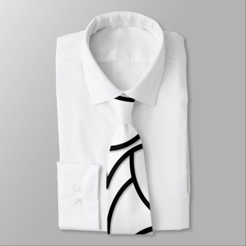 Black and White Comingled Abstract Neck Tie