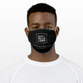 Black and White Company Business Logo Adult Cloth Face Mask (Worn)