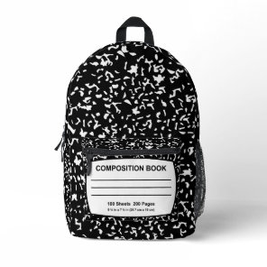 Black and White Composition Notebook Backpack