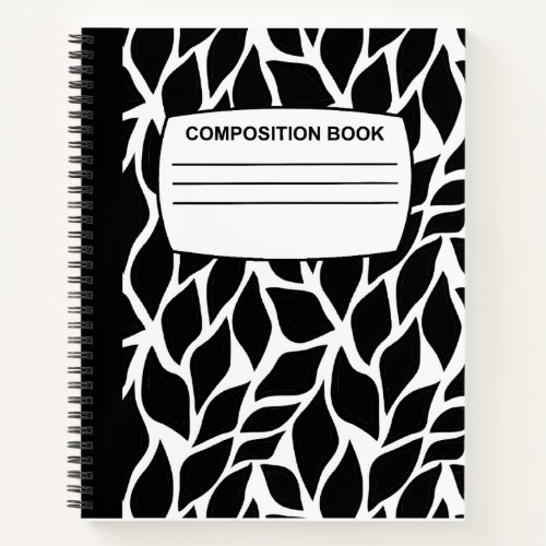 Black And White Composition Notebook Spiral