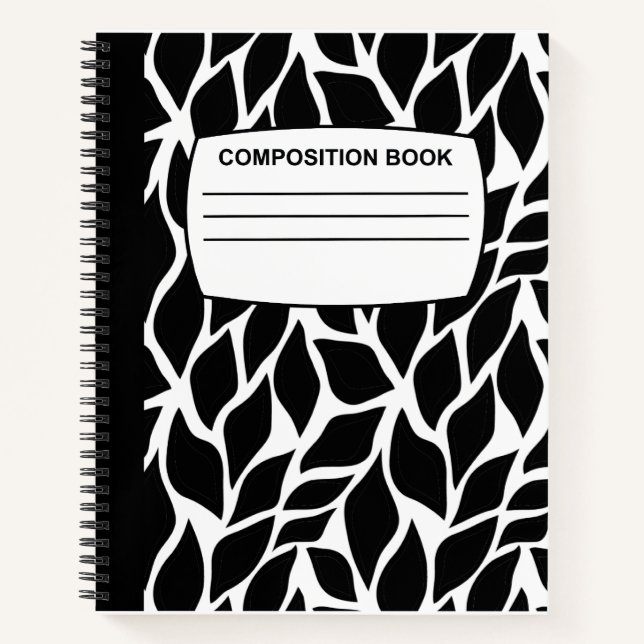 Black And White Composition Notebook Spiral (Front)