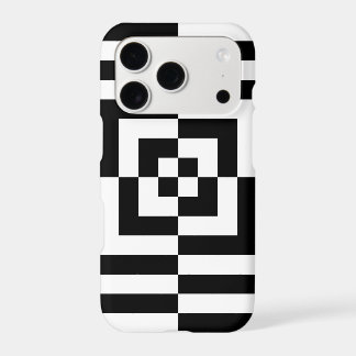 Black and White Concentric Square Optical Art Iphone 18 Pro Case