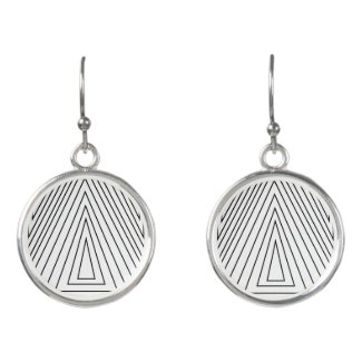 Black and White Concentric Triangle Pattern  