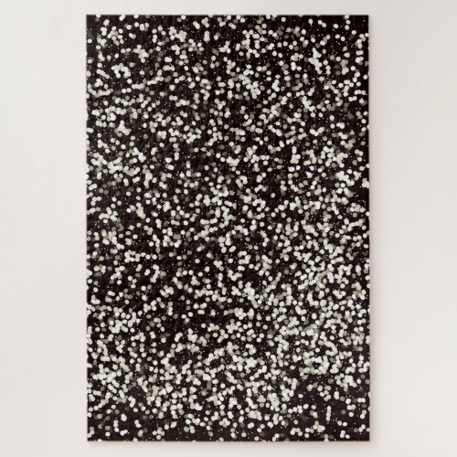 Black and White Confetti Pattern Very Difficult Jigsaw Puzzle