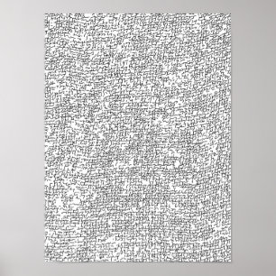 Black and white confusion Abstract Art Poster