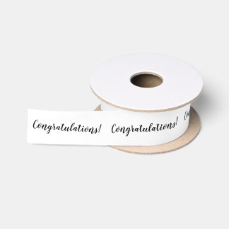 Black And White Congratulations Ribbon