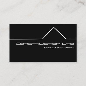Black And White Construction Business Card by ImageAustralia at Zazzle