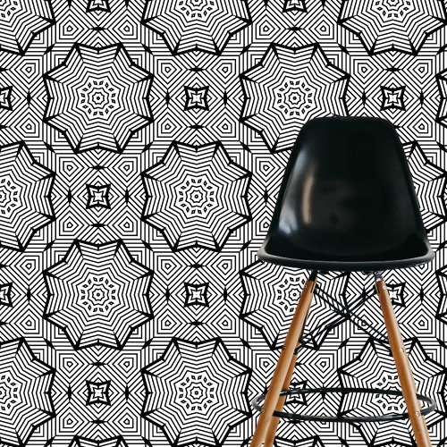 Black and White Contemporary Geometric Pattern