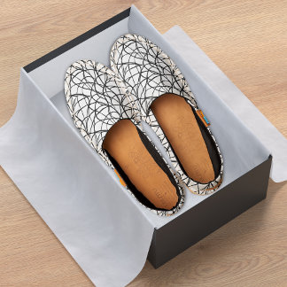 Black and White Contemporary Line Art Espadrilles