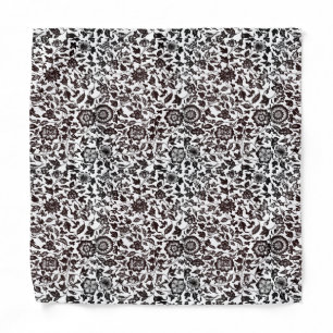 Black and White Contemporary Pocket Square Bandana