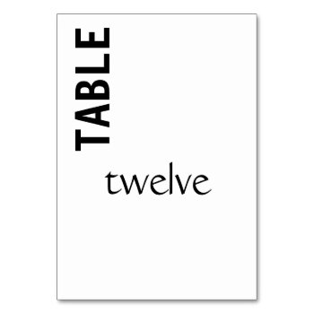 Black And White Contemporary Table Number by MKKeastDesigns at Zazzle