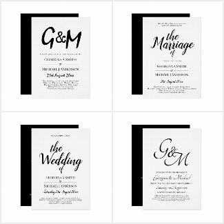 Black and White Contemporary Wedding Collection