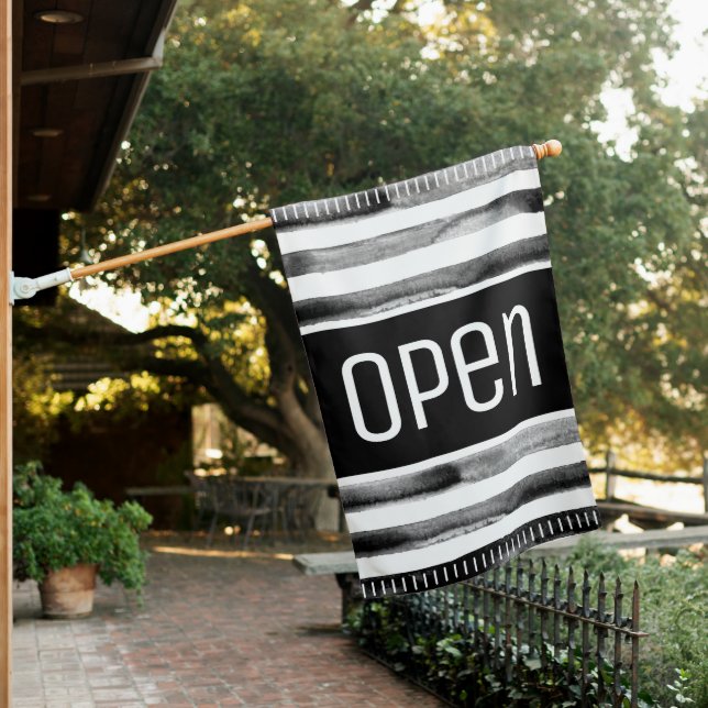 Black and white contrast art open flag (In SItu)
