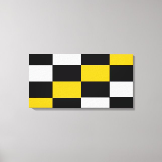 black and white contrast canvas print (Front)