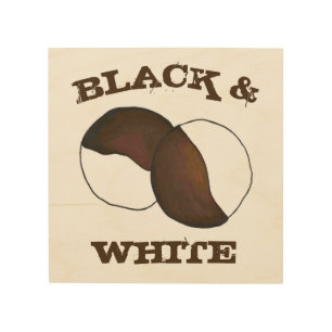 Black and White Cookie NYC New York Food Kitchen Wood Wall Decor
