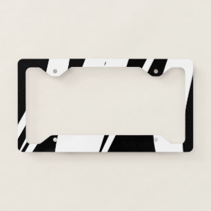Black And White Cool License Plate Frame