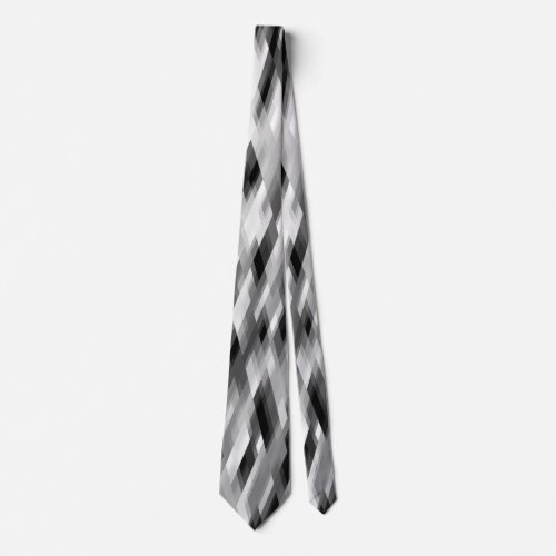 Black and White COOL Pattern Neck Tie