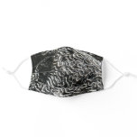 Black and White Coral I Abstract Nature Photo Adult Cloth Face Mask