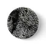 Black and White Coral I Abstract Nature Photo Button