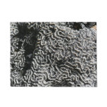 Black and White Coral I Abstract Nature Photo Doormat