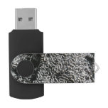 Black and White Coral I Abstract Nature Photo Flash Drive