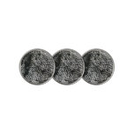 Black and White Coral I Abstract Nature Photo Golf Ball Marker