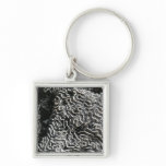 Black and White Coral I Abstract Nature Photo Keychain